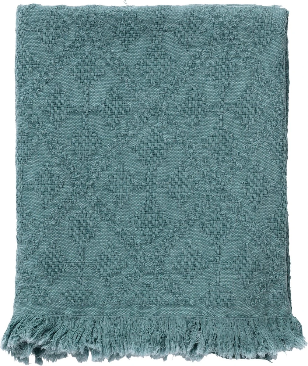 Dutch Decor - BELLE - Plaid Van Katoen 130x180 Cm Sagebrush Green - Groen - Deken 3 Dutch Decor - BELLE - Plaid Van Katoen 130x180 Cm Sagebrush Green - Groen - Deken