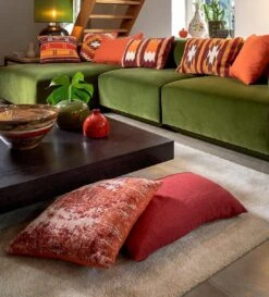 LINO - Kussenhoes Kelim Merlot 40x60 Cm - Rood - Exclusief Binnenkussen 9 LINO - Kussenhoes Kelim Merlot 40x60 Cm - Rood - Exclusief Binnenkussen -Dutch Decor 1087x1200