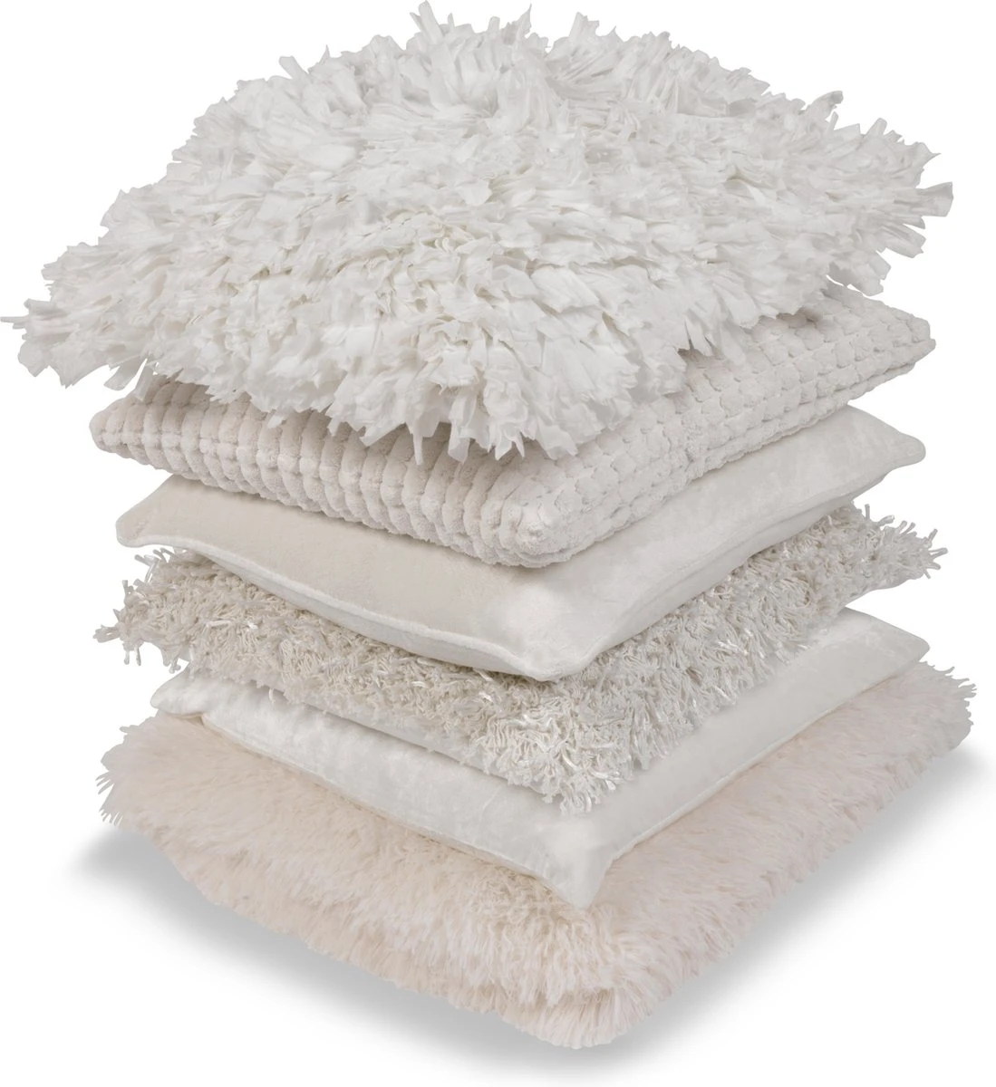 CIDO - Kussenhoes Velvet Ivoor 45x45 Cm - Wit - Met Rits 6 CIDO - Kussenhoes Velvet Ivoor 45x45 Cm - Wit - Met Rits - Afbeelding 4