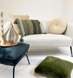 Set Van 4 Kussens - Groen - Beige - TAMAR - KAJA - CAITH - ZAYA - Inclusief Vulling