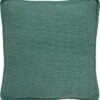 BOWIE - Sierkussen Van Gewassen Katoen Jadeite 45x45 Cm - Groen - Inclusief Binnenkussen