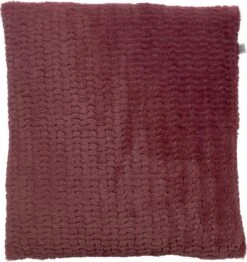 TIMY - Sierkussen Bordeaux 45x45 Cm - Rood - Inclusief Binnenkussen