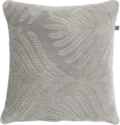 LIZA - Kussenhoes Middengrijs 45x45 Cm - Exclusief Binnenkussen