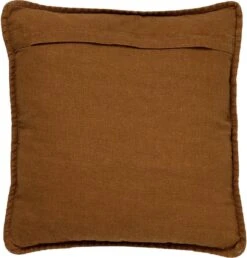 BOWIE - Kussenhoes Gewassen Katoen 45x45 Cm - Tobacco Brown - Bruin - Exclusief Binnenkussen 13 BOWIE - Kussenhoes Gewassen Katoen 45x45 Cm - Tobacco Brown - Bruin - Exclusief Binnenkussen -Dutch Decor 1148x1200