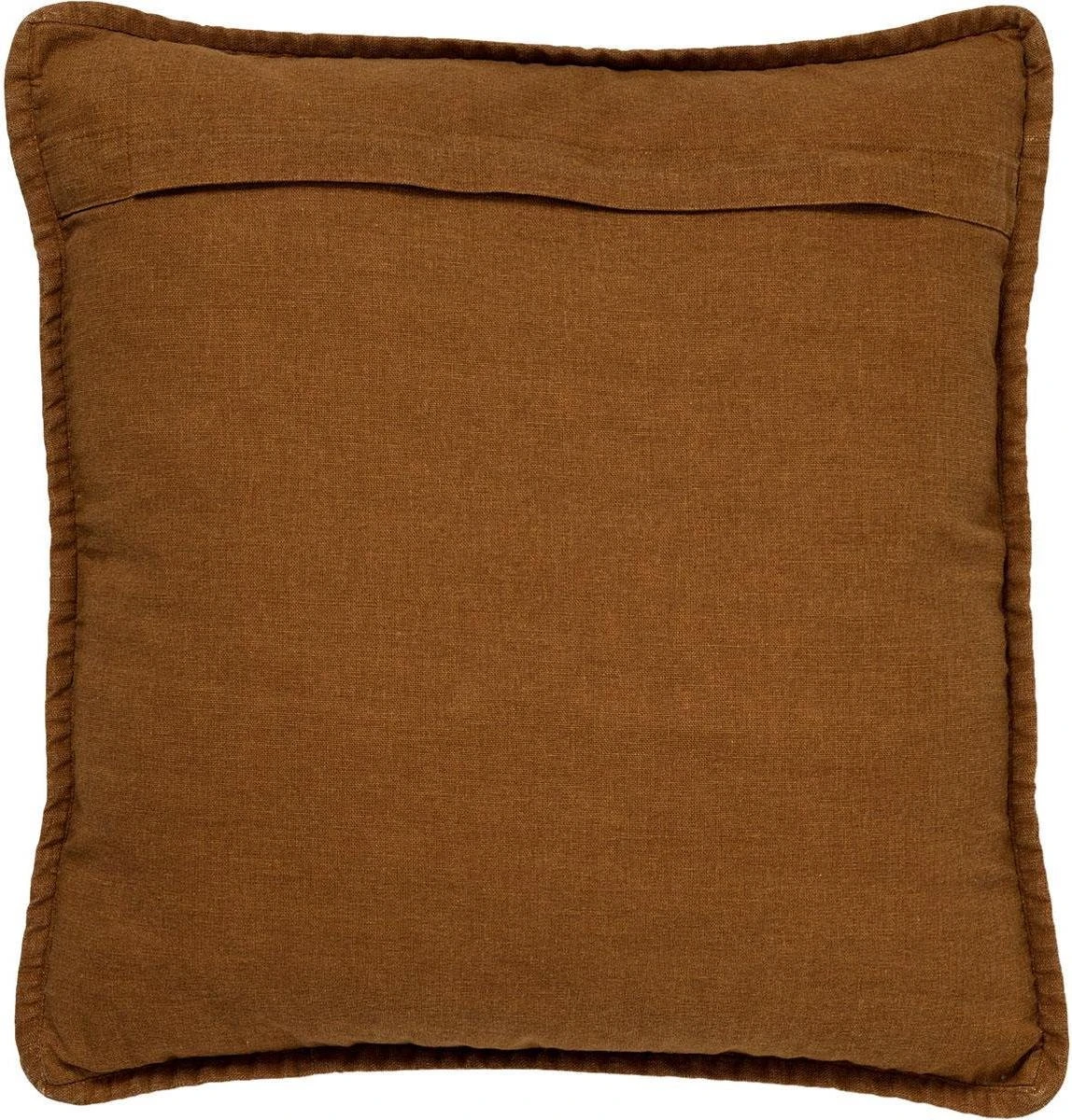 BOWIE - Kussenhoes Gewassen Katoen 45x45 Cm - Tobacco Brown - Bruin - Exclusief Binnenkussen 5 BOWIE - Kussenhoes Gewassen Katoen 45x45 Cm - Tobacco Brown - Bruin - Exclusief Binnenkussen - Afbeelding 3