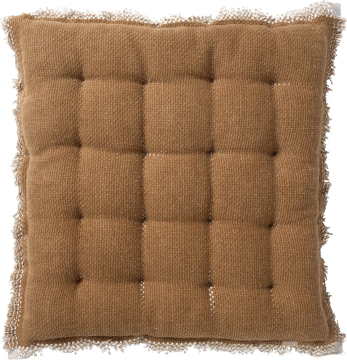 Set Van 4 - Dutch Decor BURTO - Stoelkussen Van Gewassen Katoen Tobacco Brown 40x40 Cm - Bruin - Zitkussen 5 Set Van 4 - Dutch Decor BURTO - Stoelkussen Van Gewassen Katoen Tobacco Brown 40x40 Cm - Bruin - Zitkussen - Afbeelding 3