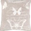 FENNE - Kussenhoes 45x45 Cm - Zand - Beige - Vlinders En Tekst - Exclusief Binnenkussen -Dutch Decor 1165x1200 7