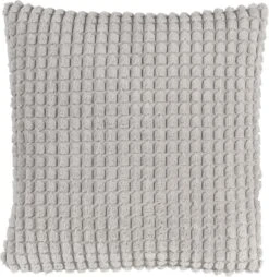 ROME - Sierkussen Uni 45x45 Cm - Micro Chip - Grijs - Inclusief Binnenvulling