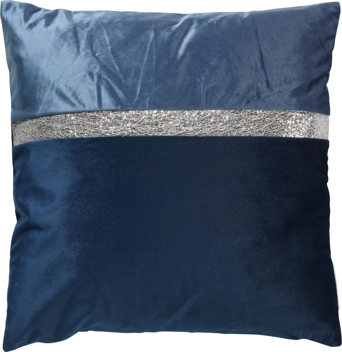SANDRINE - Kussenhoes Blauw 45x45 Cm - Exclusief Binnenkussen 3 SANDRINE - Kussenhoes Blauw 45x45 Cm - Exclusief Binnenkussen