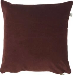 KOLON - Kussenhoes 45x45 Cm - Twee Kleuren - Bordeaux - Mohanie - Terra - Rood - Velvet - Met Rits - Met Rits