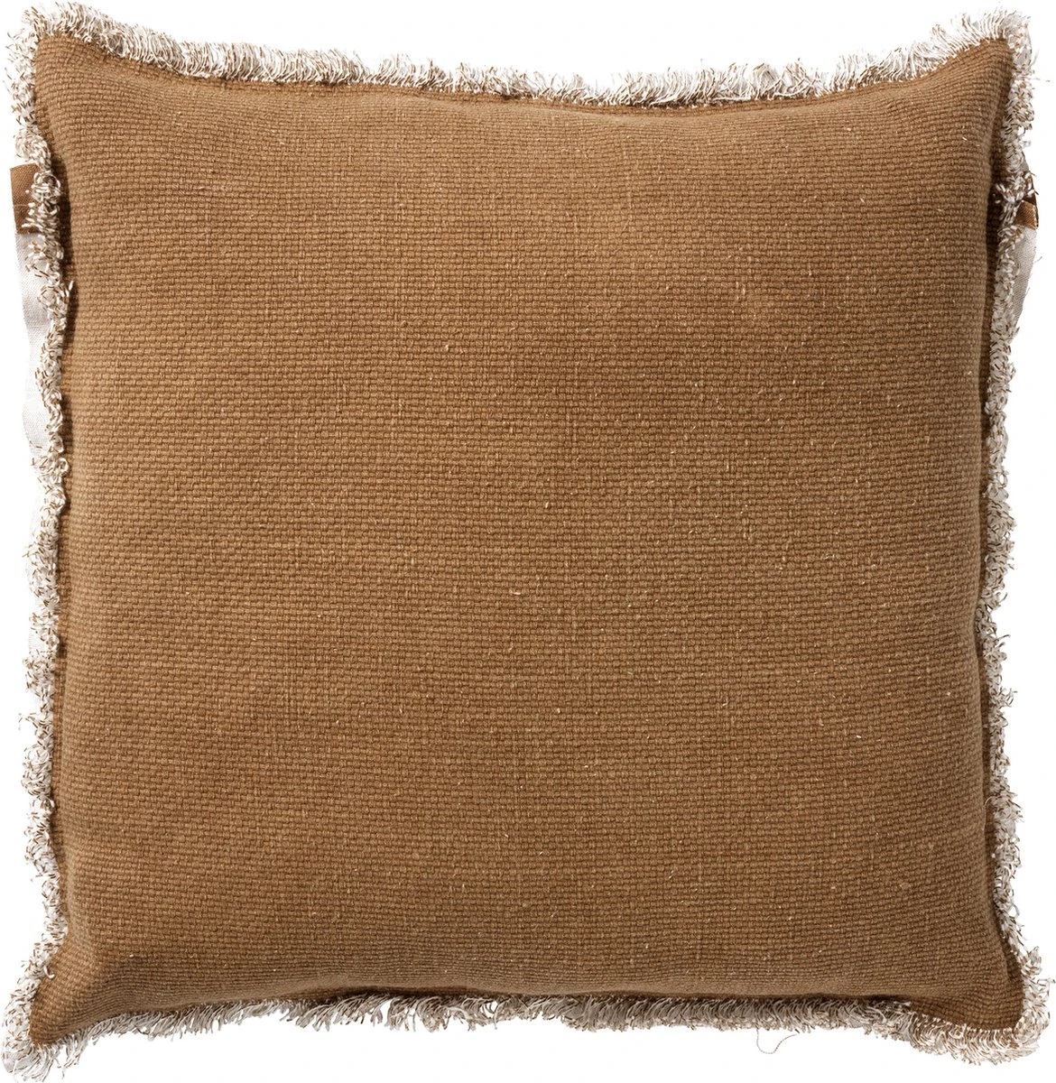 BURTO - Kussenhoes Van Gewassen Katoen Tobacco Brown 60x60 Cm - Bruin - Exclusief Binnenkussen 3 BURTO - Kussenhoes Van Gewassen Katoen Tobacco Brown 60x60 Cm - Bruin - Exclusief Binnenkussen