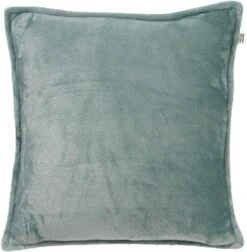CILLY - Sierkussen Fleece 45x45 Cm - Jadeite - Lichtgroen - Inclusief Binnenvulling