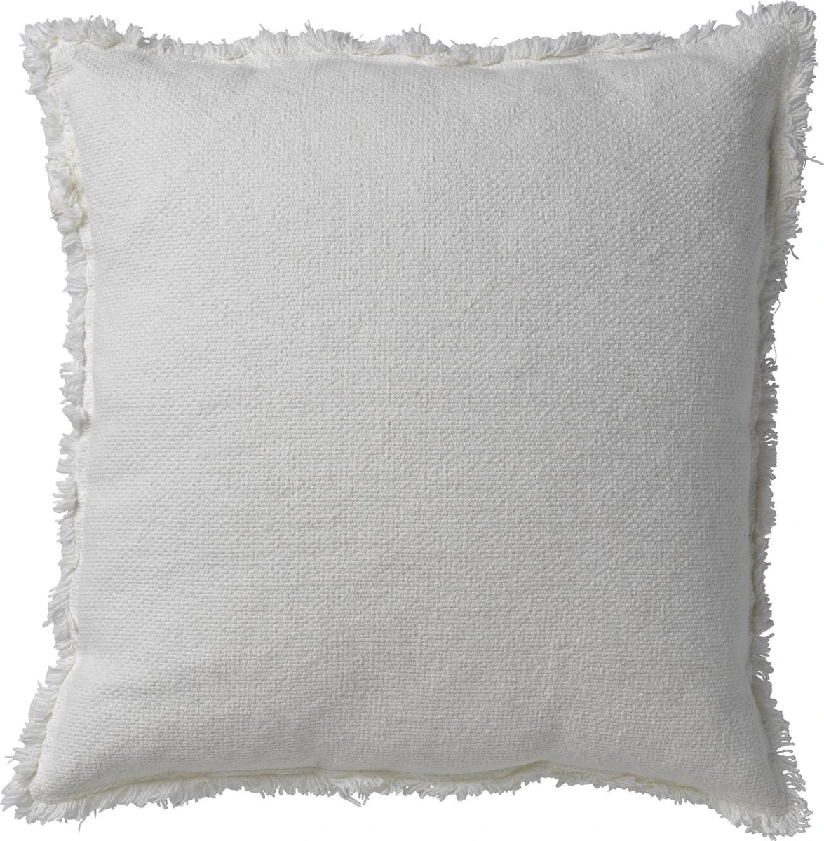 BURTO - Kussenhoes Van Gewassen Katoen Snow White 60x60 Cm - Wit - Exclusief Binnenkussen 3 BURTO - Kussenhoes Van Gewassen Katoen Snow White 60x60 Cm - Wit - Exclusief Binnenkussen