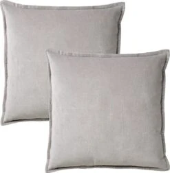 Set Van 2 Kussenhoezen - Dutch Decor CAITH - 50x50 Cm - Velvet - Micro Chip - Lichtgrijs - Unikleur 9 Set Van 2 Kussenhoezen - Dutch Decor CAITH - 50x50 Cm - Velvet - Micro Chip - Lichtgrijs - Unikleur -Dutch Decor 1176x1200 2