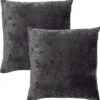 Set Van 2 Kussenhoezen - Dutch Decor SKY - 45x45 Cm - Velvet - Charcoal Gray - Antraciet 2 Set Van 2 Kussenhoezen - Dutch Decor SKY - 45x45 Cm - Velvet - Charcoal Gray - Antraciet -Dutch Decor 1178x1200