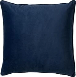 FINN - Kussenhoes Velvet 45x45 Cm - Insignia Blue - Donkerblauw - Exclusief Binnenkussen