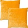 Set Van 2 Kussenhoezen - Dutch Decor SKY - 45x45 Cm - Velvet - Golden Glow - Geel - Unikleur -Dutch Decor 1182x1200 1