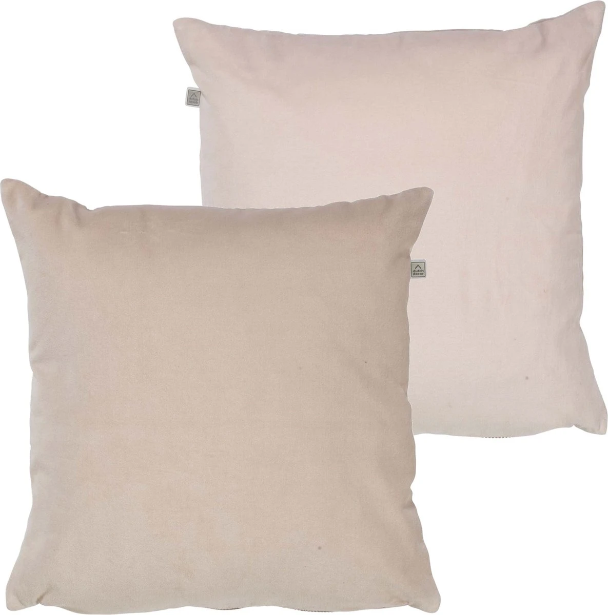 KOLON - Kussenhoes 45x45 Cm - Twee Kleuren - Nude - Roze - Velvet - Met Rits - Met Rits 9 KOLON - Kussenhoes 45x45 Cm - Twee Kleuren - Nude - Roze - Velvet - Met Rits - Met Rits - Afbeelding 7