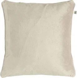 VELVET - Sierkussen 45x45 Cm - Zand - Beige - Effen - Inclusief Binnenvulling