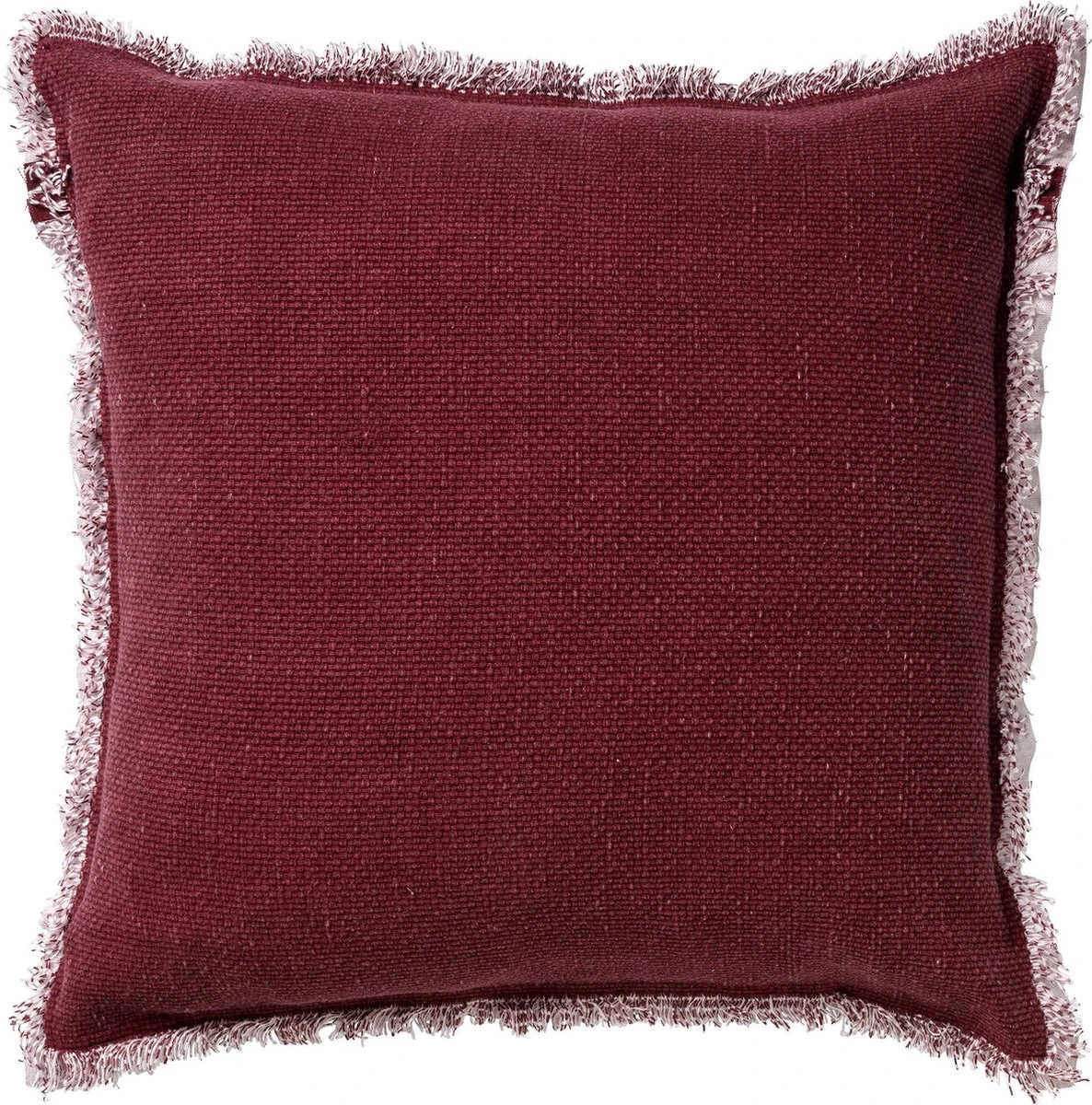 BURTO - Kussenhoes Van Gewassen Katoen Merlot 60x60 Cm - Rood - Exclusief Binnenkussen 3 BURTO - Kussenhoes Van Gewassen Katoen Merlot 60x60 Cm - Rood - Exclusief Binnenkussen