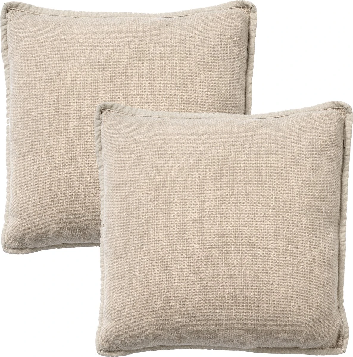 Set Van 2 Kussenhoezen - Dutch Decor BOWIE - 45x45 Cm - Unikleur Katoen - Pumice Stone - Beige 3 Set Van 2 Kussenhoezen - Dutch Decor BOWIE - 45x45 Cm - Unikleur Katoen - Pumice Stone - Beige