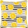 JULIA - Sierkussen Citroenen 45x45 Cm - Geel - Zwart - Wit - Streepjes - Inclusief Binnenkussen 2 JULIA - Sierkussen Citroenen 45x45 Cm - Geel - Zwart - Wit - Streepjes - Inclusief Binnenkussen -Dutch Decor 1187x1200 12