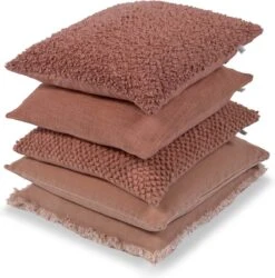 ANNA - Kussenhoes Koper Van Gewassen Katoen 50x50 Cm - Bruin - Exclusief Binnenkussen -Dutch Decor 1187x1200 8