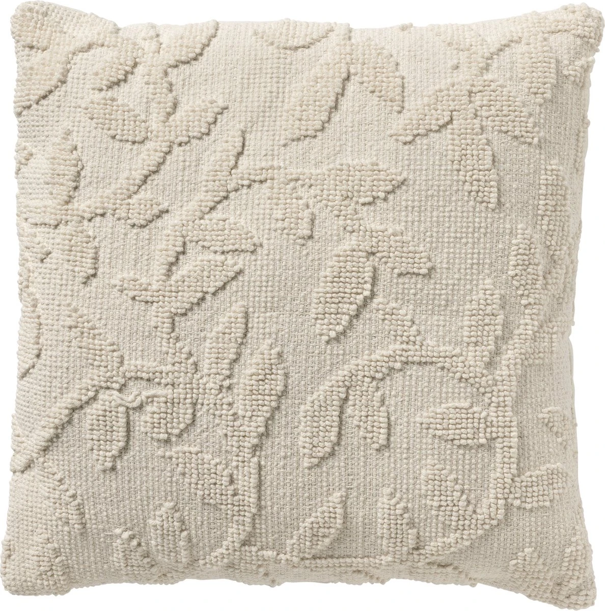 HOJA - Kussenhoes 45x45 Cm Snow White - Wit - Exclusief Binnenkussen 3 HOJA - Kussenhoes 45x45 Cm Snow White - Wit - Exclusief Binnenkussen