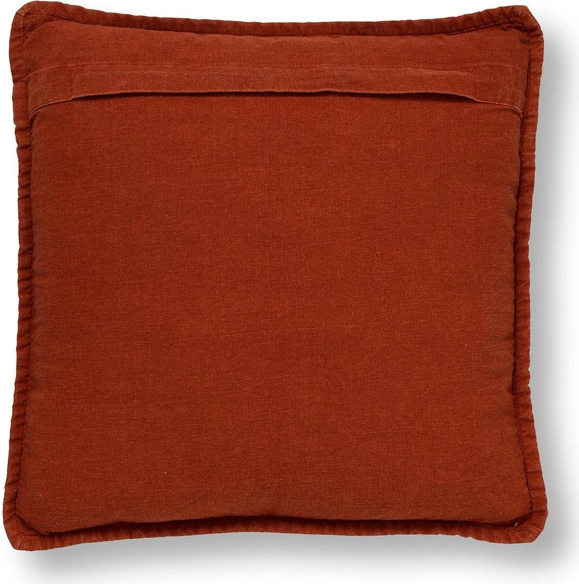 BOWIE - Kussenhoes Gewassen Katoen 45x45 Cm - Potters Clay - Oranje - Exclusief Binnenkussen 4 BOWIE - Kussenhoes Gewassen Katoen 45x45 Cm - Potters Clay - Oranje - Exclusief Binnenkussen - Afbeelding 2