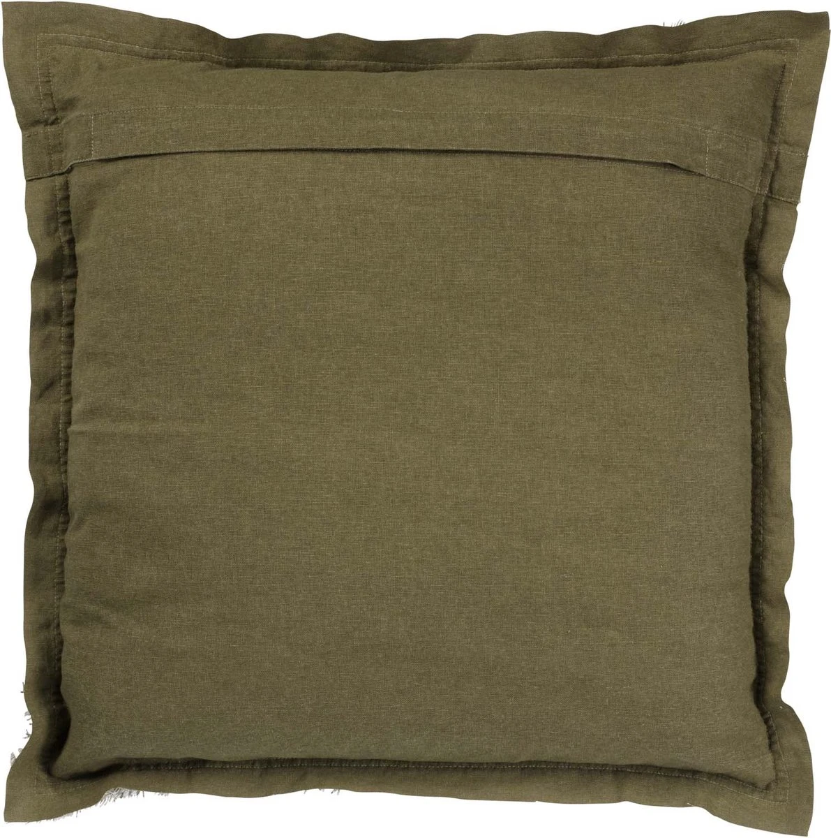 BURTO - Kussenhoes Van Gewassen Katoen Olijf 45x45 Cm - Groen - Exclusief Binnenkussen 4 BURTO - Kussenhoes Van Gewassen Katoen Olijf 45x45 Cm - Groen - Exclusief Binnenkussen - Afbeelding 2