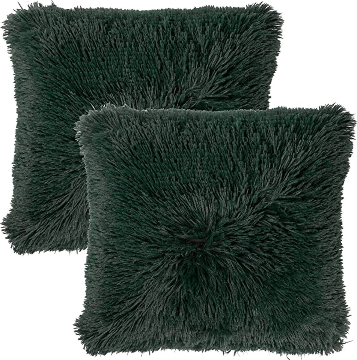 Set Van 2- Dutch Decor FLUFFY - Kussenhoezen Unikleur Mountain View 60x60 Cm - Groen 3 Set Van 2- Dutch Decor FLUFFY - Kussenhoezen Unikleur Mountain View 60x60 Cm - Groen
