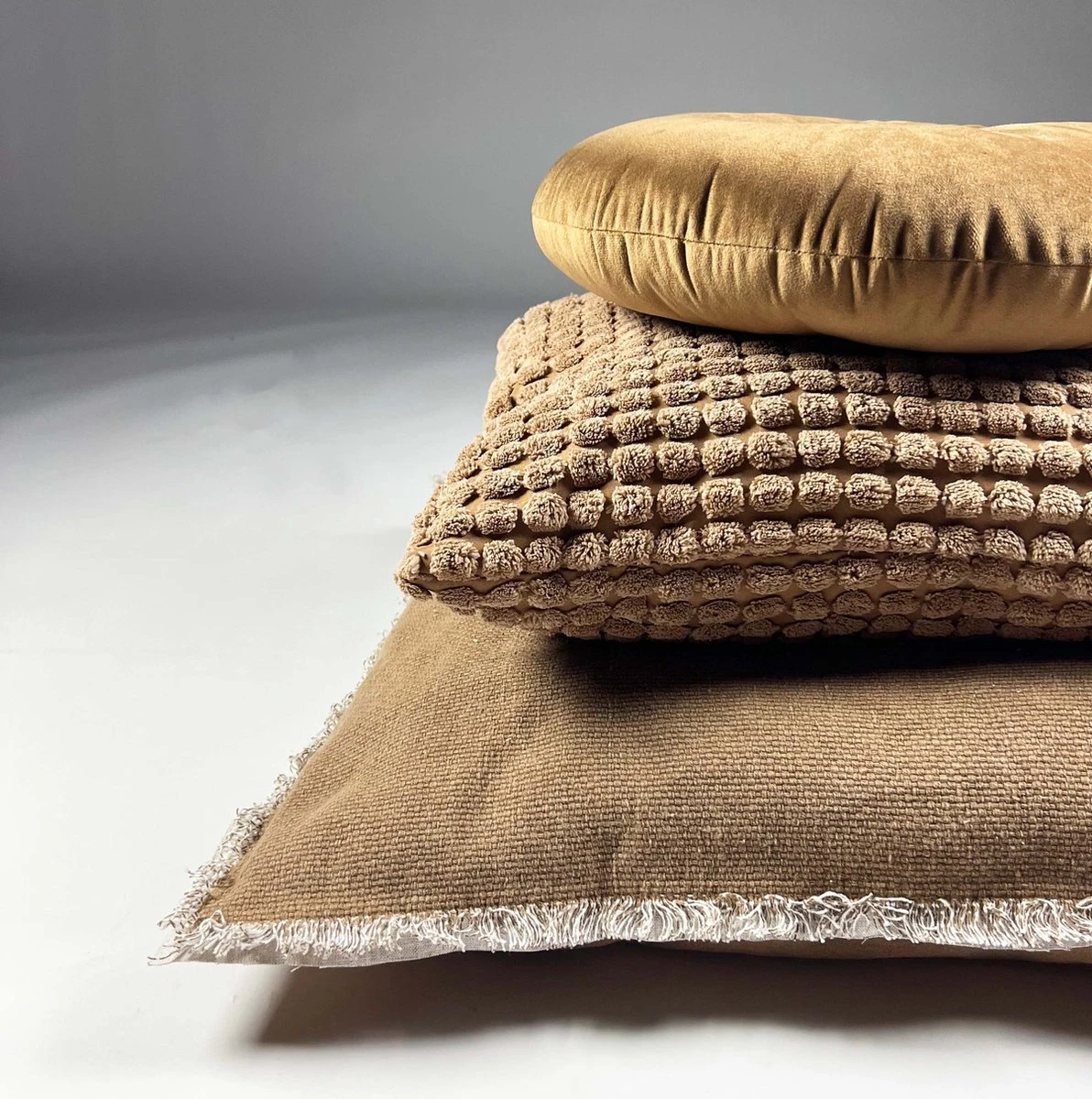 BURTO - Kussenhoes Van Gewassen Katoen Tobacco Brown 60x60 Cm - Bruin - Exclusief Binnenkussen 6 BURTO - Kussenhoes Van Gewassen Katoen Tobacco Brown 60x60 Cm - Bruin - Exclusief Binnenkussen - Afbeelding 4