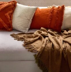 Dutch Decor - JUNE - Plaid Van Katoen 140x180 Cm Tobacco Brown - Bruin - Deken -Dutch Decor 1197x1200 11