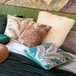 PALMER - Sierkussen Velvet Sagebrush Green 45x45 Cm - Groen - Inclusief Binnenkussen -Dutch Decor 1199x1200 30