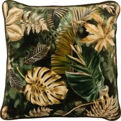 BASIL - Sierkussen Velvet Chive 45x45 Cm - Groen - Inclusief Binnenvulling