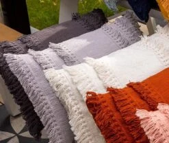 FARA - Kussenhoes Katoen 40x60 Cm - Charcoal Gray - Grijs - Met Rits -Dutch Decor 1200x1010 1