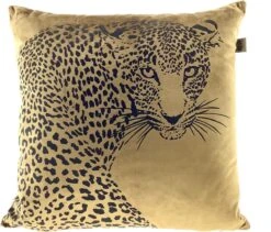 SIMBA - Sierkussen Met Dierenprint 45x45 Cm Tobacco Brown - Bruin - Inclusief Binnenvulling -Dutch Decor 1200x1027