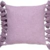 RUBY - Sierkussen Katoen 45x45 Cm - Lavender Frost - Paars - Pasteltint - Met Flosjes - Inclusief Binnenvulling -Dutch Decor 1200x1068