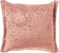 LEWIS - Kussenhoes 45x45 Cm Muted Clay - Roze - Exclusief Binnenkussen