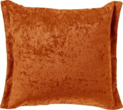 LEWIS - Sierkussen 45x45 Cm Potters Clay - Oranje - Inclusief Binnenvulling