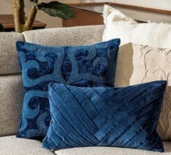 FEMM - Kussenhoes Velvet 30x50 Cm - Insignia Blue - Donkerblauw - Exclusief Binnenkussen -Dutch Decor 1200x1088 3