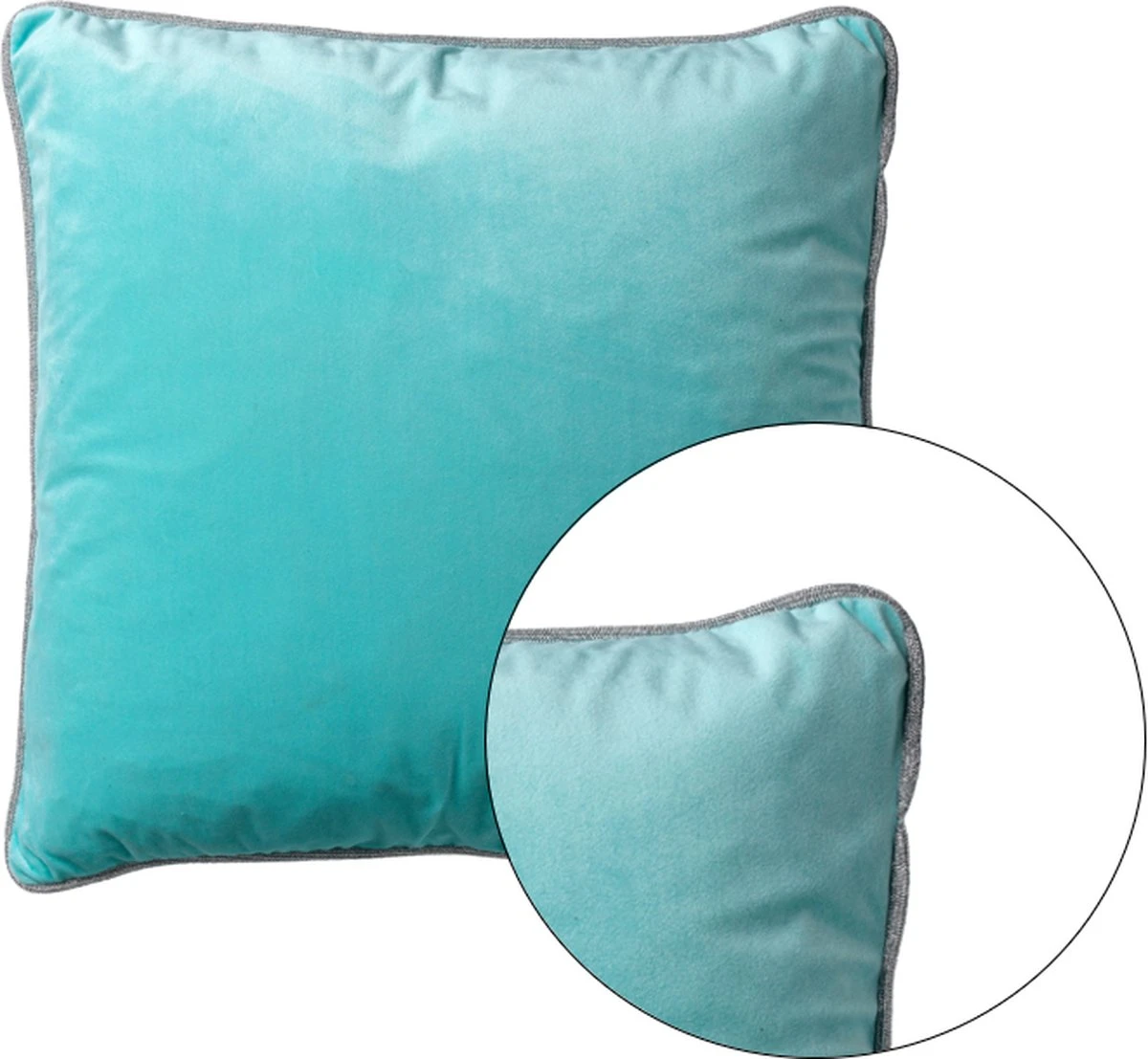 FINN - Kussenhoes Velvet 45x45 Cm - Antigua Sand - Blauw Met Glitterbies - Exclusief Binnenkussen 6 FINN - Kussenhoes Velvet 45x45 Cm - Antigua Sand - Blauw Met Glitterbies - Exclusief Binnenkussen - Afbeelding 4