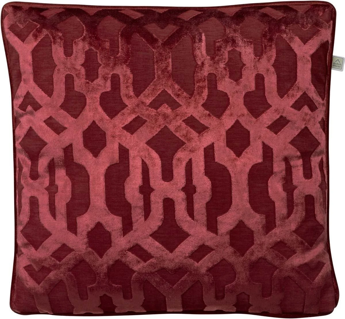 JACK - Sierkussen Bordeaux 45x45 Cm - Rood - Inclusief Binnenvulling 3 JACK - Sierkussen Bordeaux 45x45 Cm - Rood - Inclusief Binnenvulling