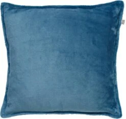 CILLY - Kussenhoes Fleece 45x45 Cm - Provincial Blue - Blauw - Met Rits