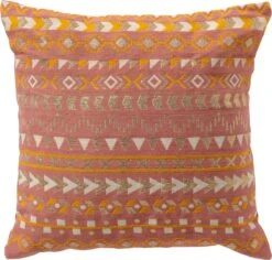 SANDY - Kussenhoes 45x45 Cm Muted Clay - Roze - Met Rits