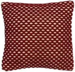 DENLEY - Sierkussen Van Katoen Merlot 45x45 Cm - Rood - Inclusief Binnenvulling