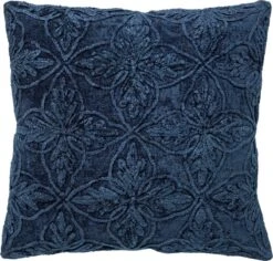 AMAR - Sierkussen Van Katoen 45x45 Cm Insignia Blue - Blauw - Inclusief Binnenvulling