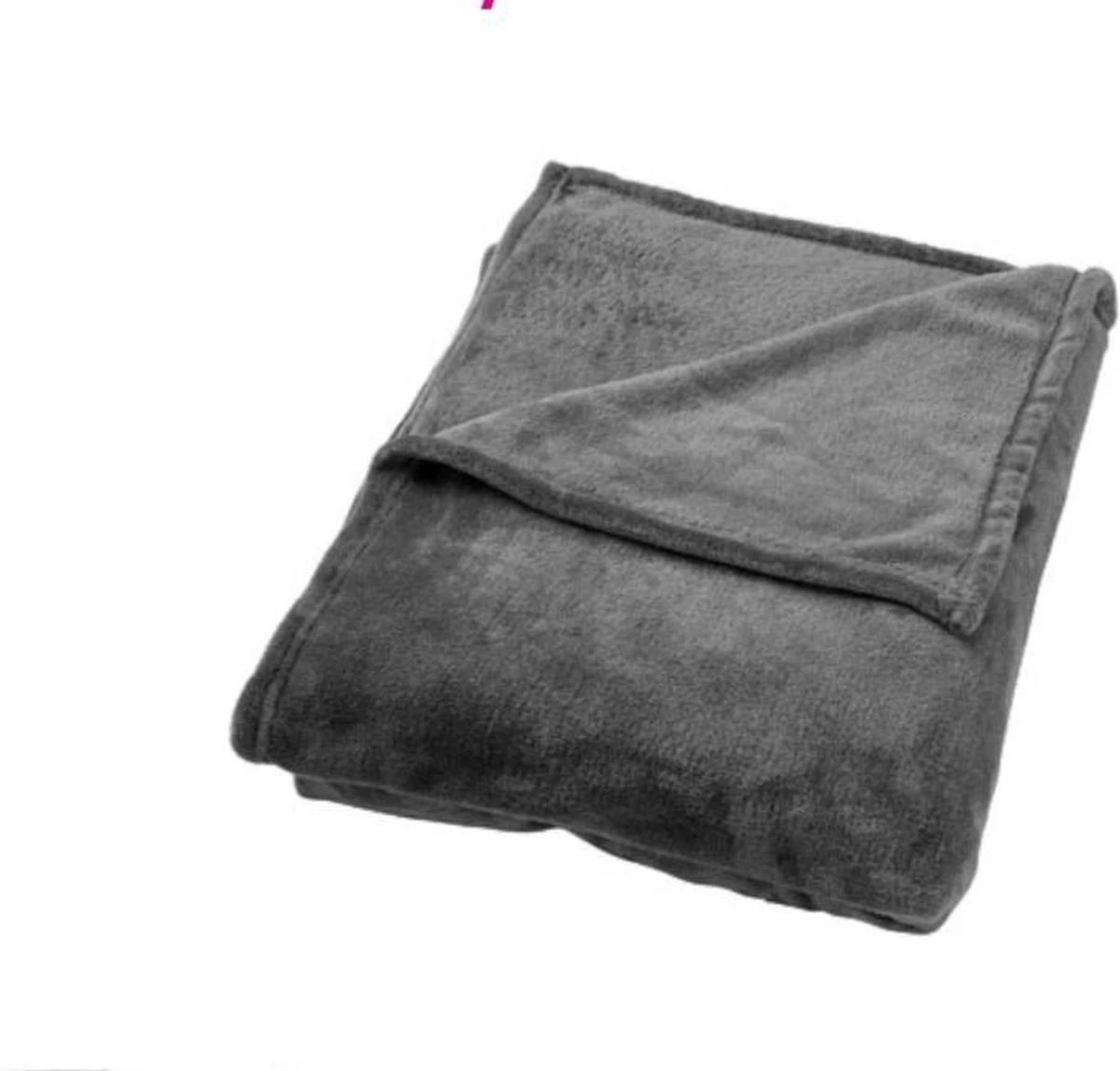 Dutch Decor - BILLY - Plaid Flannel Fleece 150x200 Cm - Charcoal Grey - Antraciet - Superzacht - Deken 6 Dutch Decor - BILLY - Plaid Flannel Fleece 150x200 Cm - Charcoal Grey - Antraciet - Superzacht - Deken - Afbeelding 4