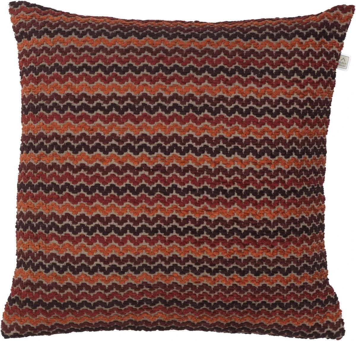 LENA - Sierkussen Geborduurd 45x45 Cm - Rood - Bordeaux - Oranje - Bruin - Retro - Inclusief Binnenvulling 3 LENA - Sierkussen Geborduurd 45x45 Cm - Rood - Bordeaux - Oranje - Bruin - Retro - Inclusief Binnenvulling