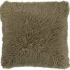 FLUFFY - Sierkussen Unikleur 45x45 Cm - Olijf - Groen - Inclusief Binnenvulling 1 FLUFFY - Sierkussen Unikleur 45x45 Cm - Olijf - Groen - Inclusief Binnenvulling -Dutch Decor 1200x1152